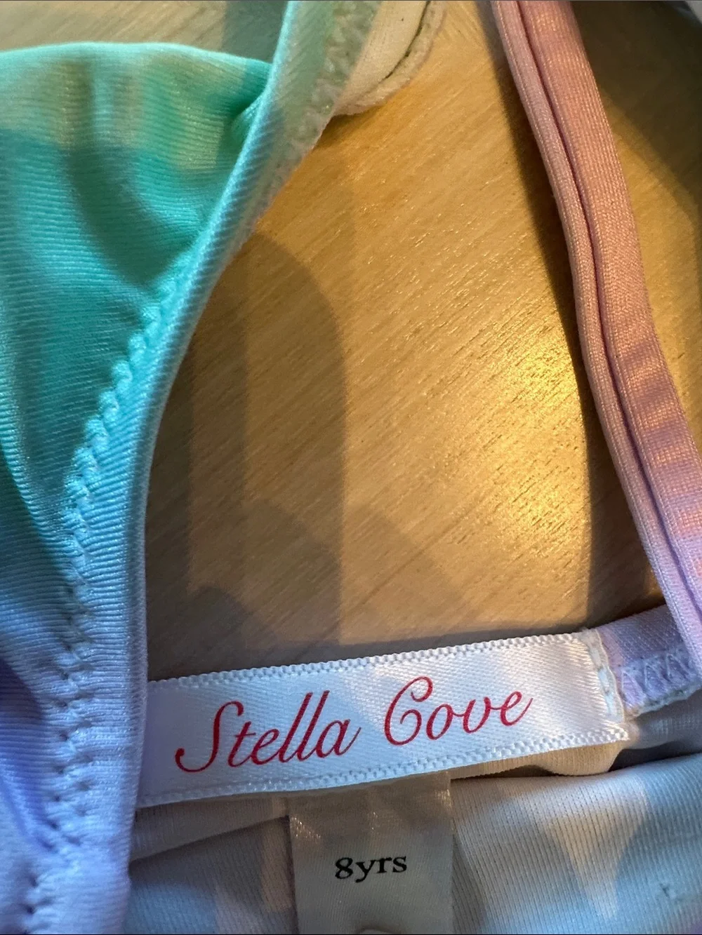 Stella Cove Girls One-Piece Swimsuit in Pastel Rainbow
